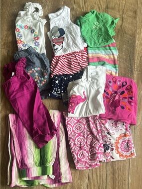 Girls Mixed Tops & Bottoms - Bright Floral & Animal Prints 5T